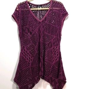 Purple lace top
